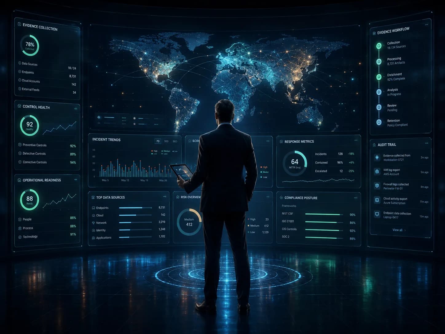 Readiness intelligence dashboard for security leadership