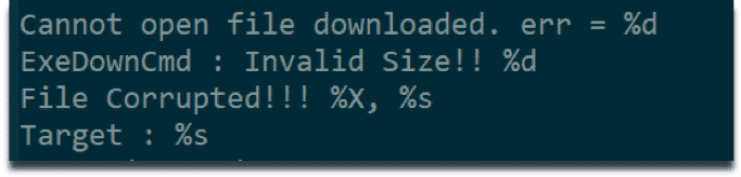 String indicating file transfer capabilities